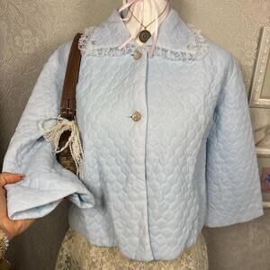 vintage lace floral fairy core button up top